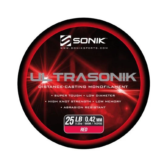 Sonik Ultrasonik Monofilament Red 0.42mm 680m 1 Sonik Ultrasonik Monofilament Red 0.42mm 680m