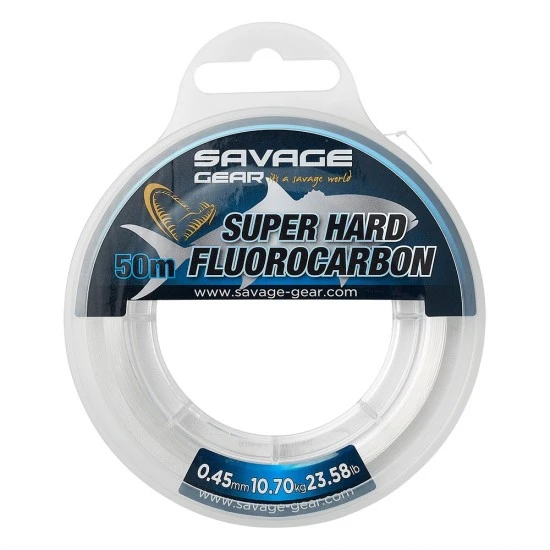 Savage Gear Super Hard Fluorocarbon 50m 0.55mm Clear 1 Savage Gear Super Hard Fluorocarbon 50m 0.55mm Clear