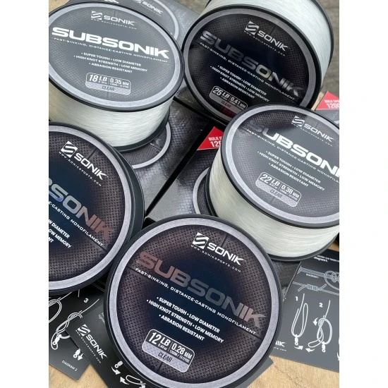 Sonik Subsonik Monofilament Clear 0.31mm 1200m 3 Sonik Subsonik Monofilament Clear 0.31mm 1200m – Bild 3