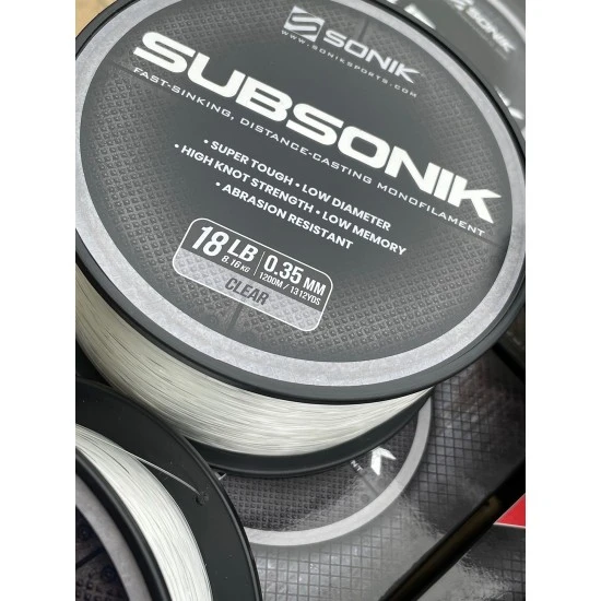 Sonik Subsonik Monofilament Clear 0.31mm 3000m 4 Sonik Subsonik Monofilament Clear 0.31mm 3000m – Bild 4