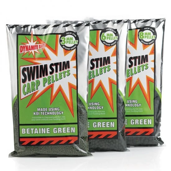 DYNAMITE BAITS Dynamite Swim Stim Green Pellets 8mm 900g 1 DYNAMITE BAITS Dynamite Swim Stim Green Pellets 8mm 900g